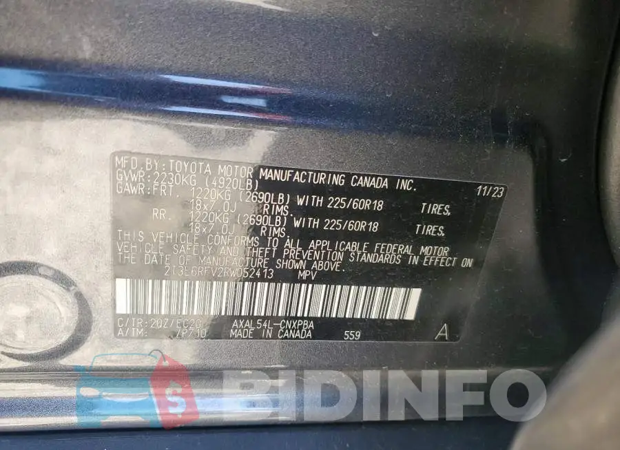 2T3E6RFV2RW052413 Photo# 14