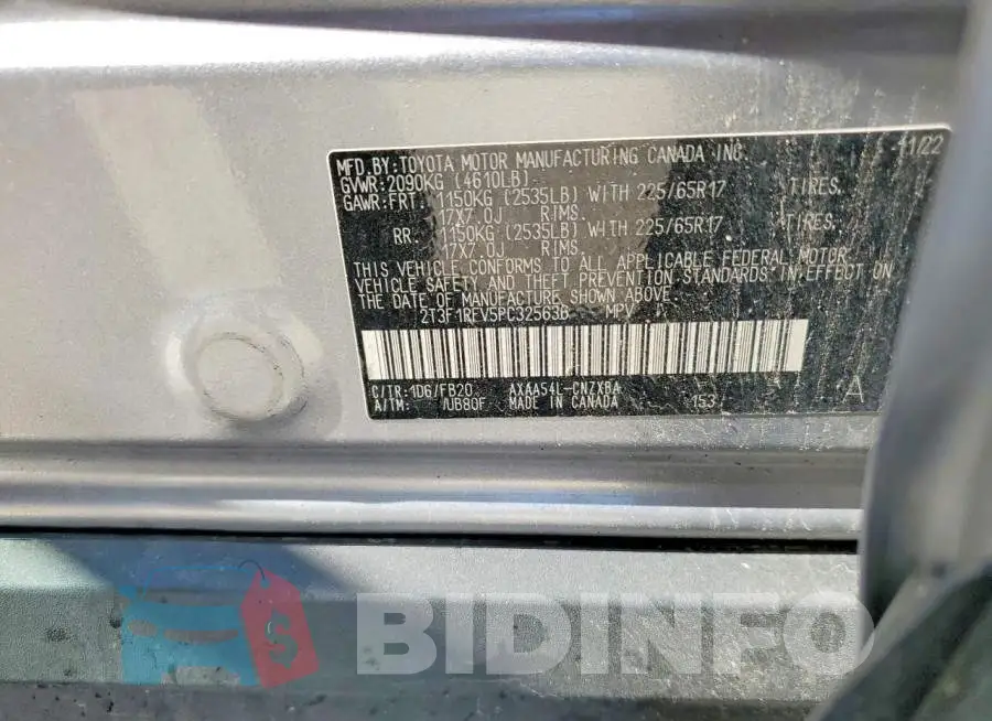 2T3F1RFV5PC325636 Photo# 13
