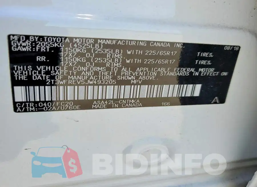 2T3WFREV5JW493205 Photo# 13