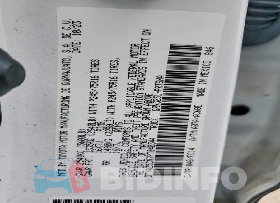 3TYAZ5CN7PT040344 Photo# 12