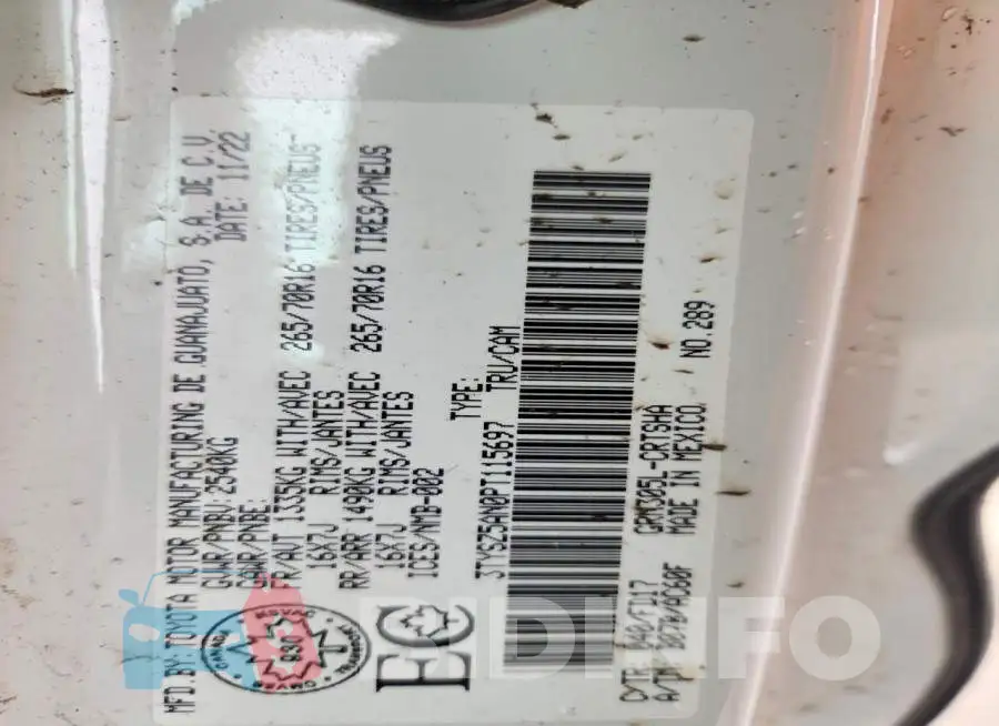 3TYSZ5AN0PT115697 Photo# 12