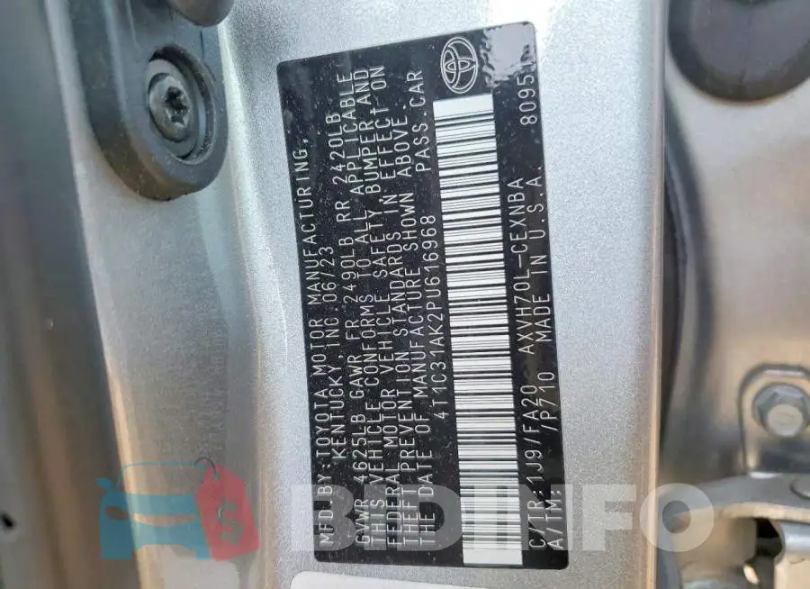 4T1C31AK2PU616968 Photo# 12