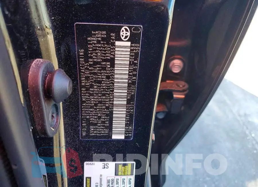 5YFB4MDE1SP335352 Photo# 12