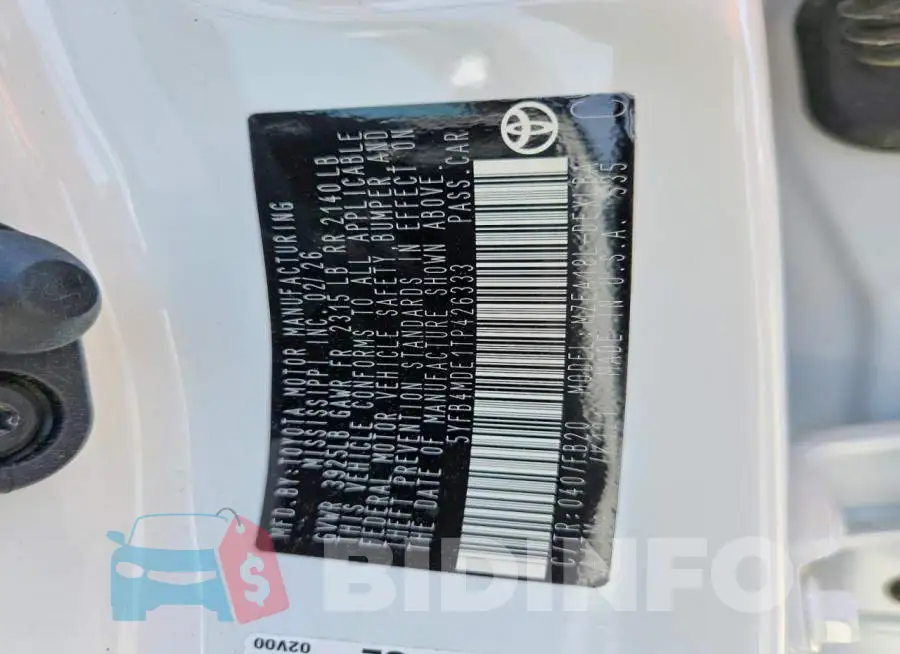 5YFB4MDE1TP426333 Photo# 13