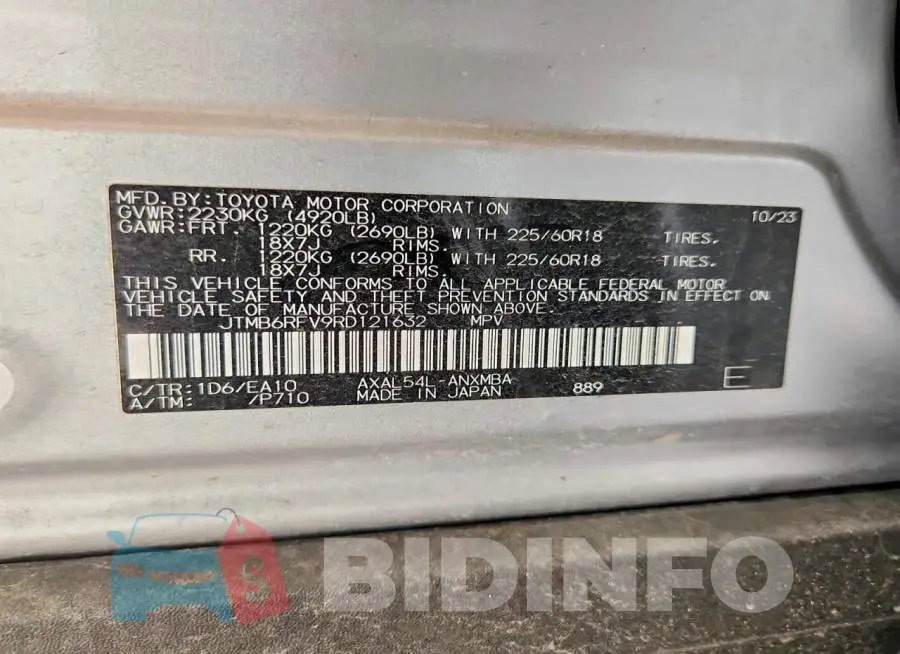 JTMB6RFV9RD121632 Photo# 12