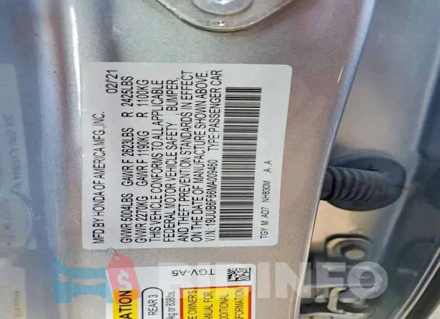 19UUB6F66MA009460 Photo# 12