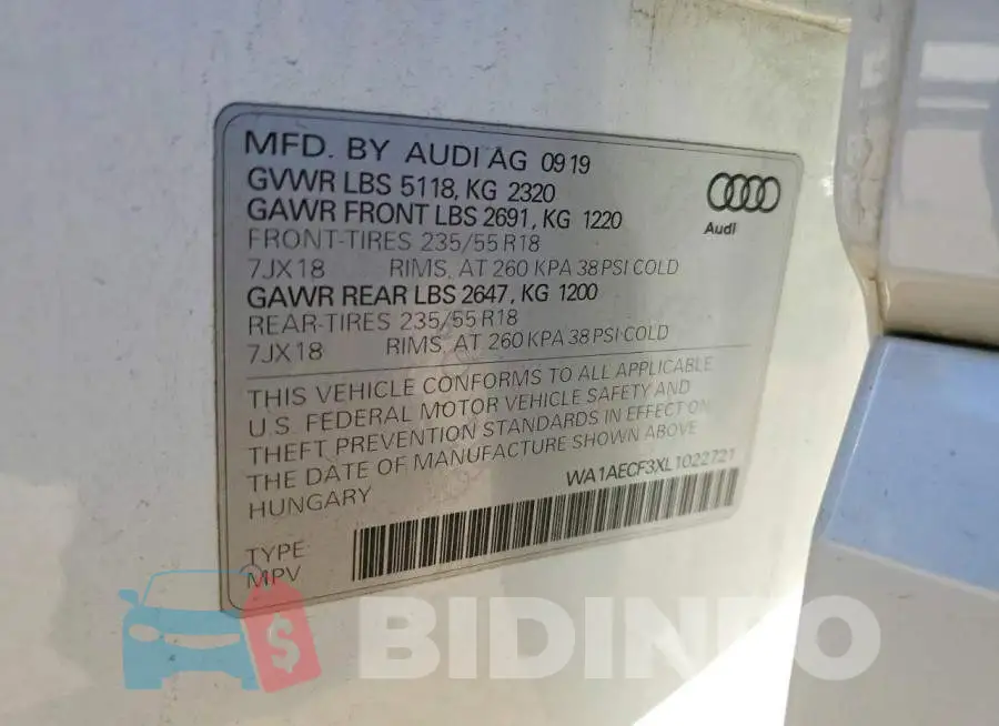 WA1AECF3XL1022721 Photo# 14