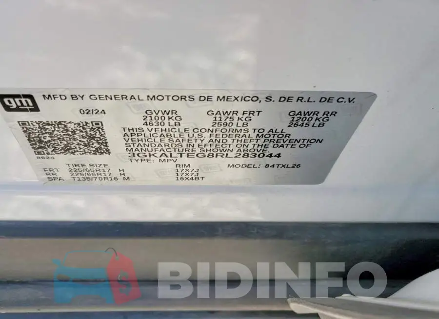 3GKALTEG8RL283044 Photo# 13