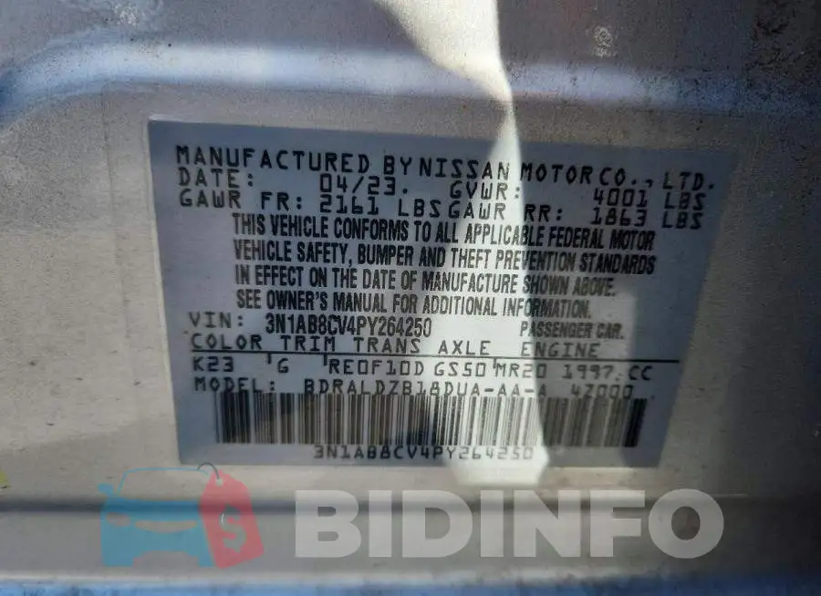 3N1AB8CV4PY264250 Photo# 13