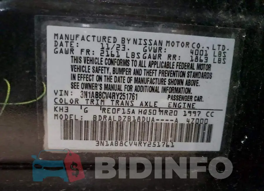 3N1AB8CV4RY251761 Photo# 12