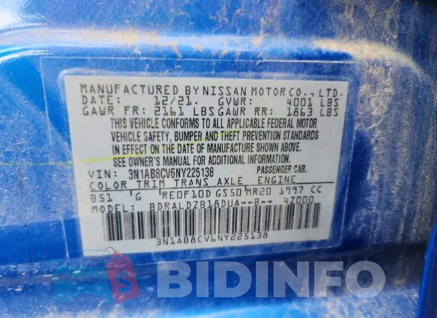 3N1AB8CV6NY225138 Photo# 12