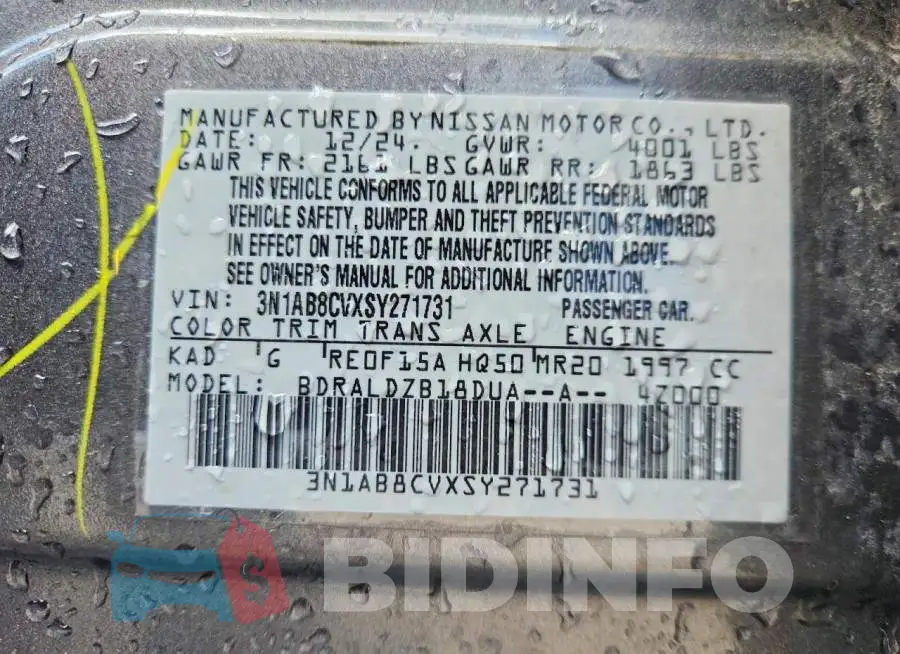 3N1AB8CVXSY271731 Photo# 13