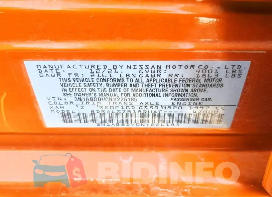 3N1AB8DV0NY226185 Photo# 12