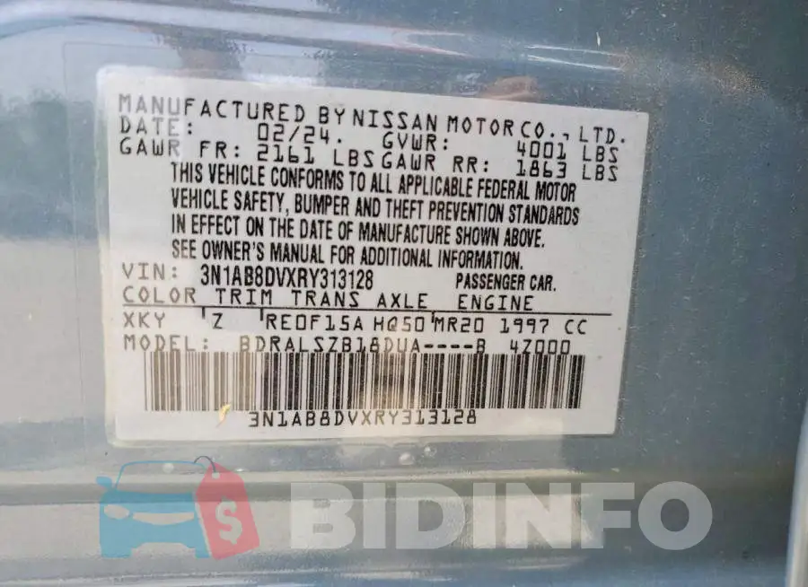 3N1AB8DVXRY313128 Photo# 13
