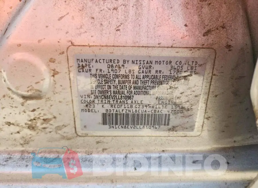 3N1CN8EV2LL810967 Photo# 12