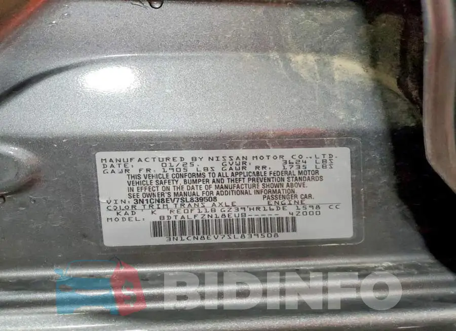 3N1CN8EV7SL839508 Photo# 12