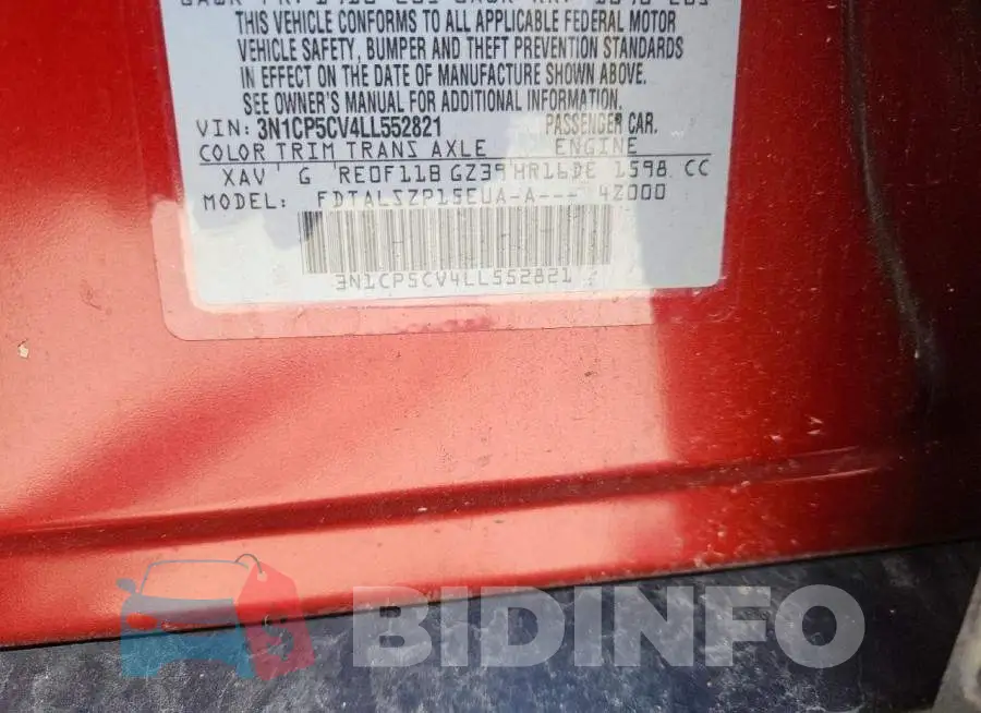 3N1CP5CV4LL552821 Photo# 13