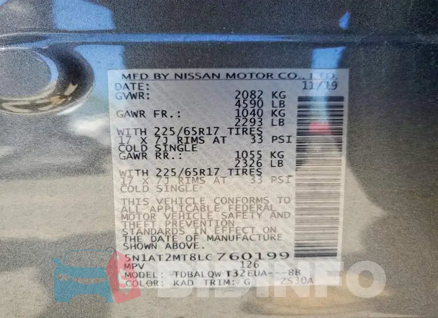 5N1AT2MT8LC760199 Photo# 13