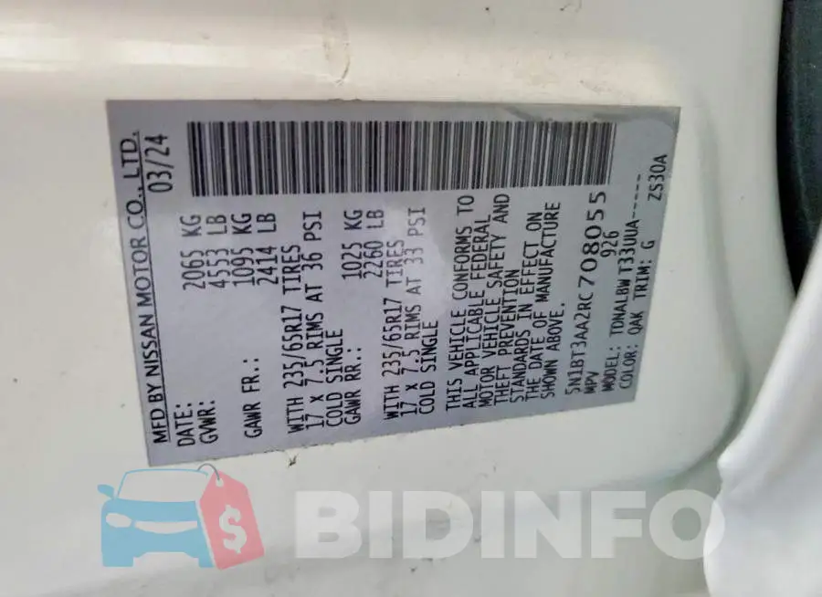 5N1BT3AA2RC708055 Photo# 14