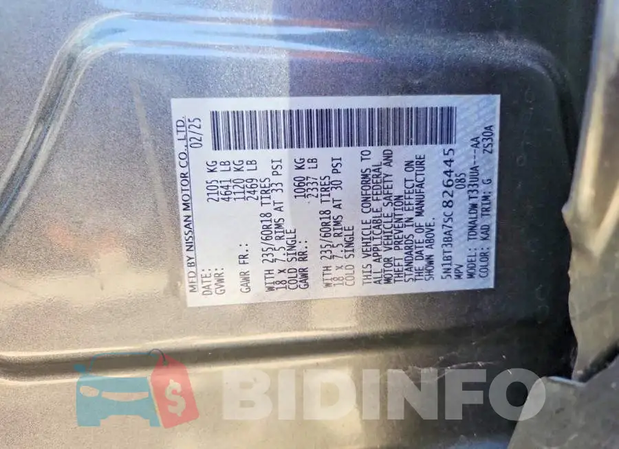 5N1BT3BA7SC826445 Photo# 13