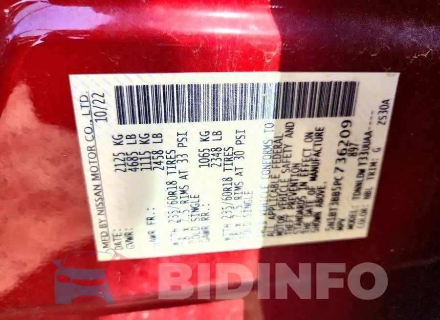 5N1BT3BB5PC736209 Photo# 13