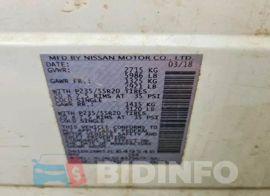 5N1DR2MM5JC649546 Photo# 13