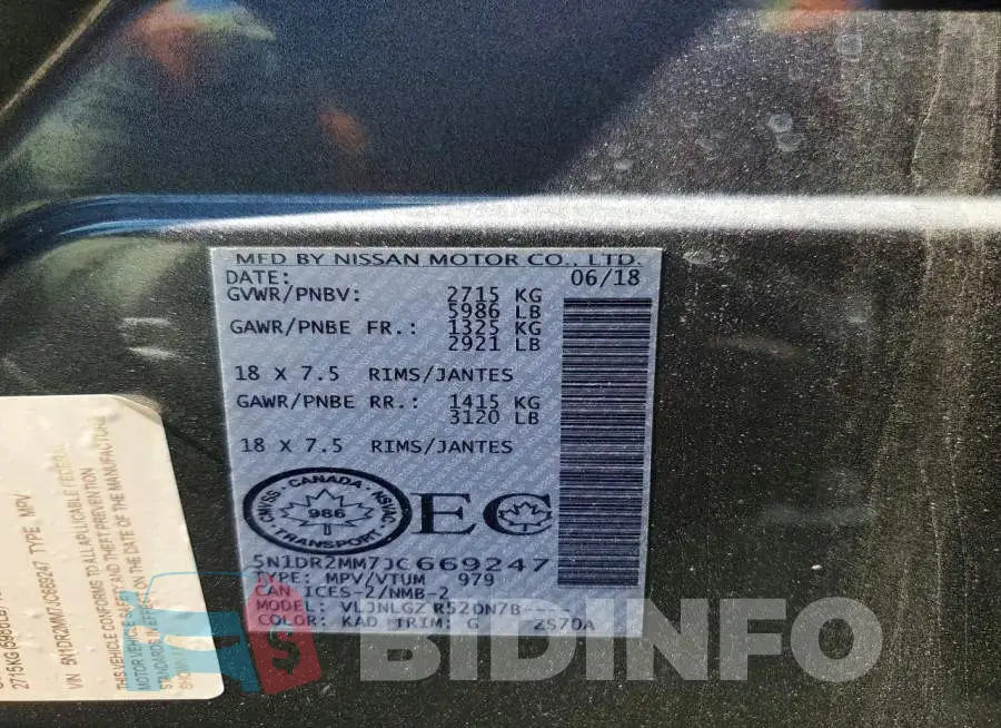 5N1DR2MM7JC669247 Photo# 13