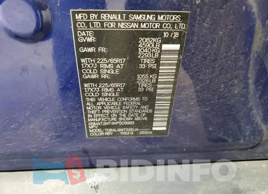 KNMAT2MT4KP509983 Photo# 14