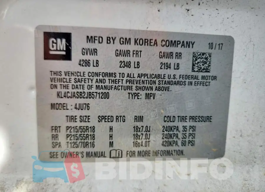 KL4CJASB2JB571200 Photo# 13
