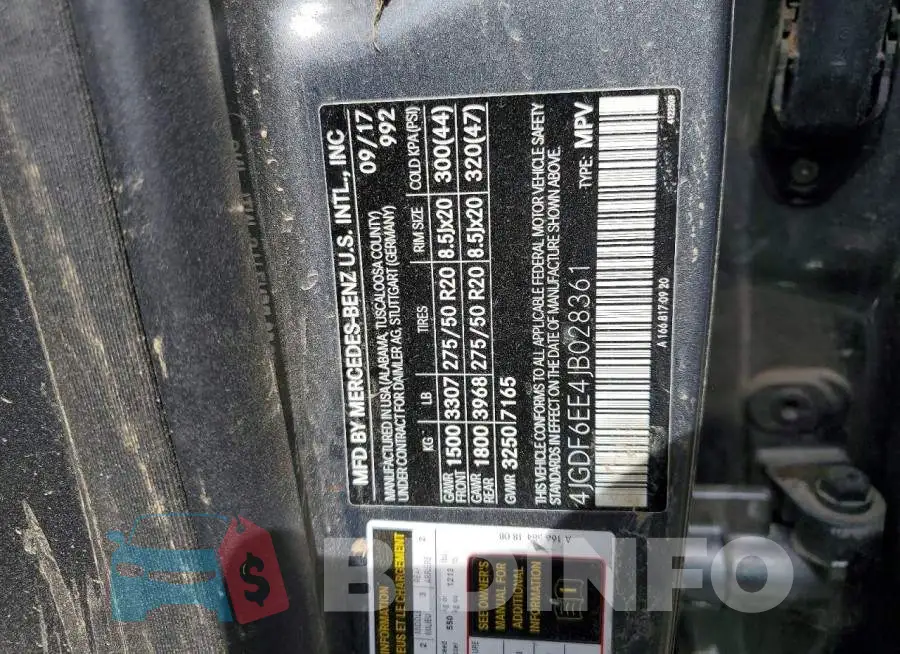 4JGDF6EE4JB028361 Photo# 13