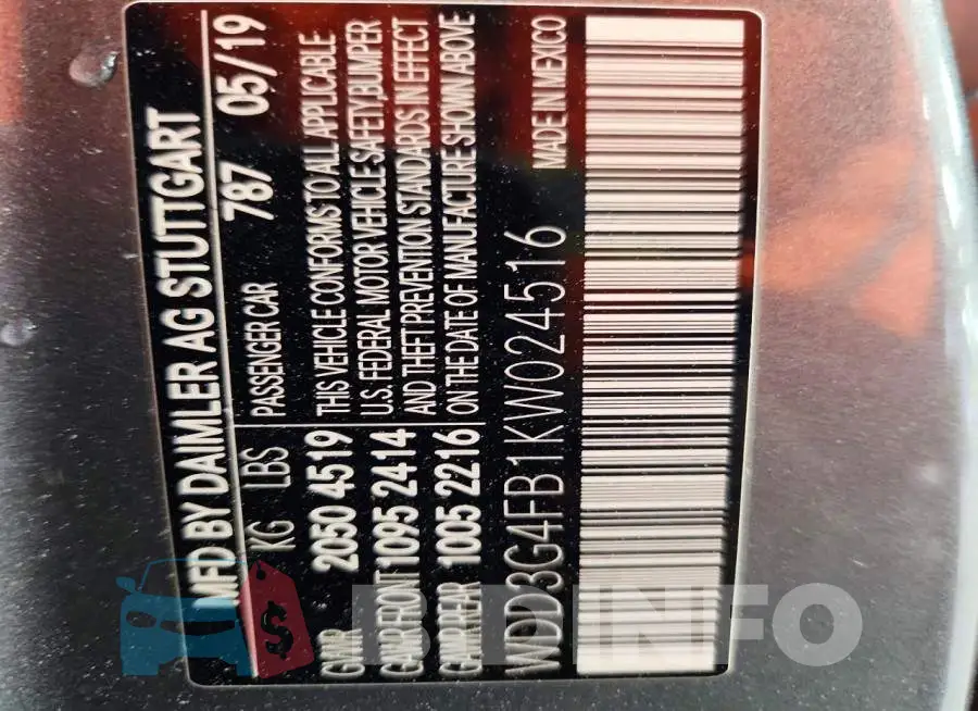 WDD3G4FB1KW024516 Photo# 12
