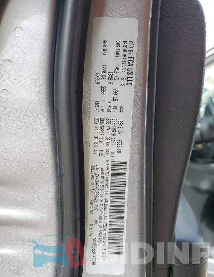 1C4RDHAGXKC803406 Photo# 14