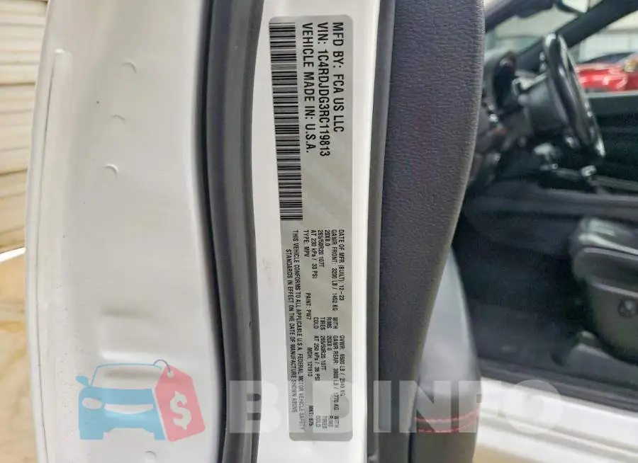 1C4RDJDG3RC119813 Photo# 13
