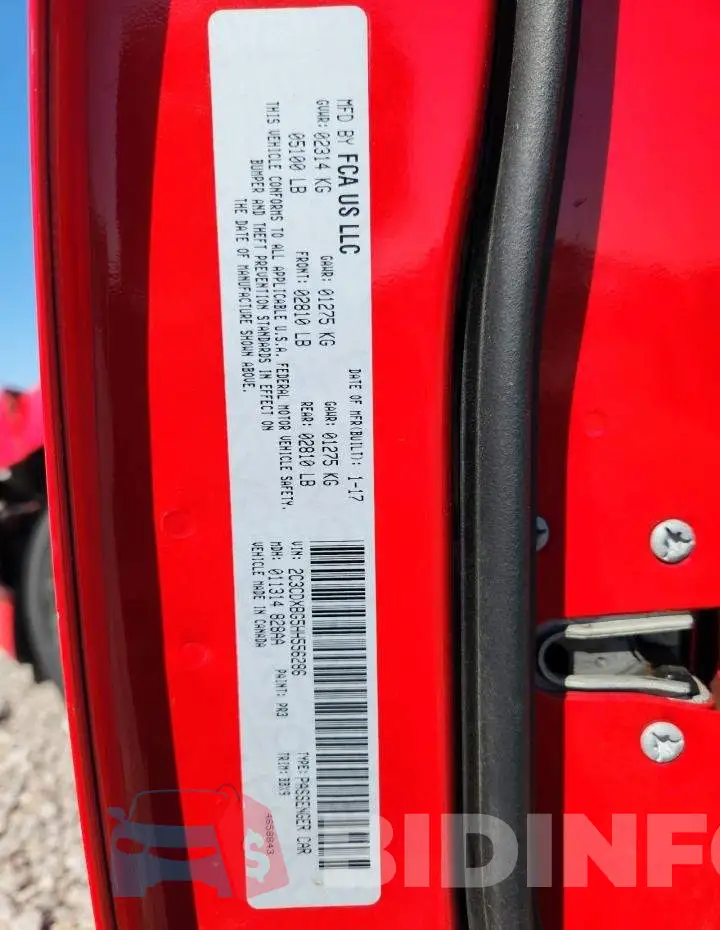 2C3CDXBG5HH556286 Photo# 13
