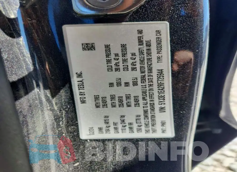 5YJ3E1EA2RF725944 Photo# 12