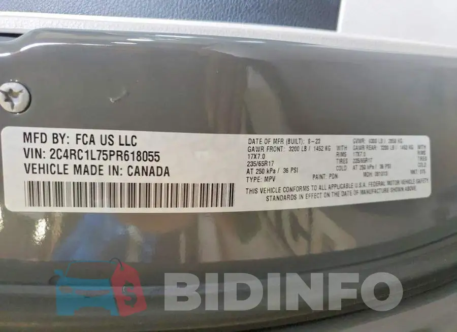 2C4RC1L75PR618055 Photo# 14
