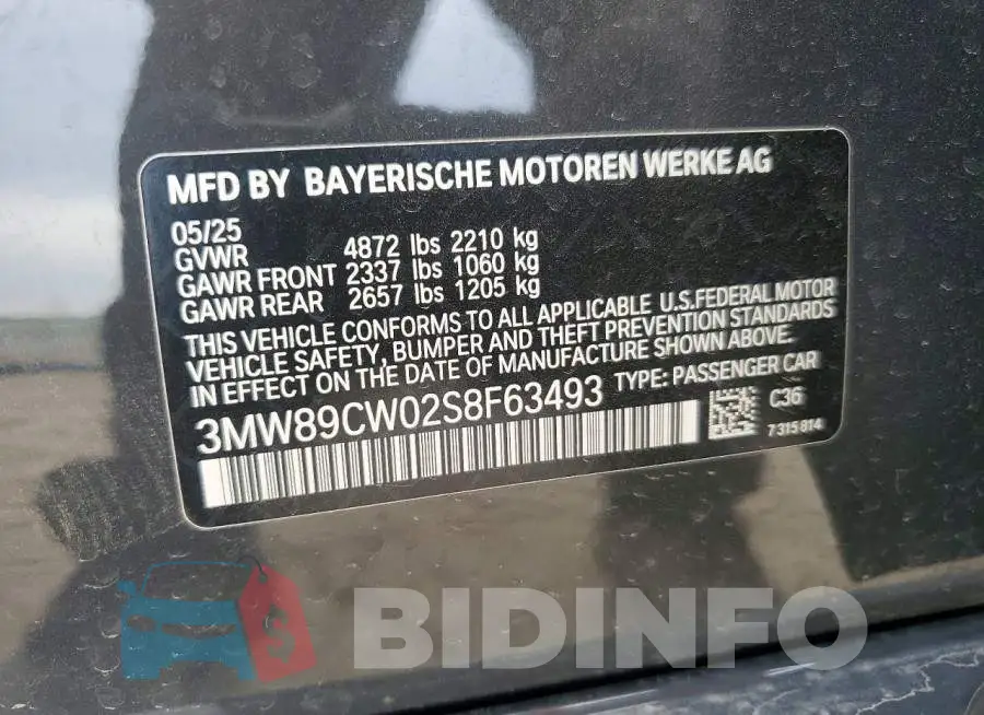 3MW89CW02S8F63493 Photo# 12