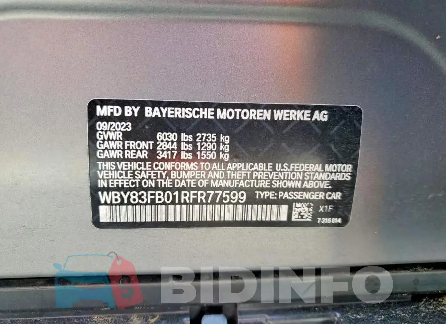 WBY83FB01RFR77599 Photo# 14