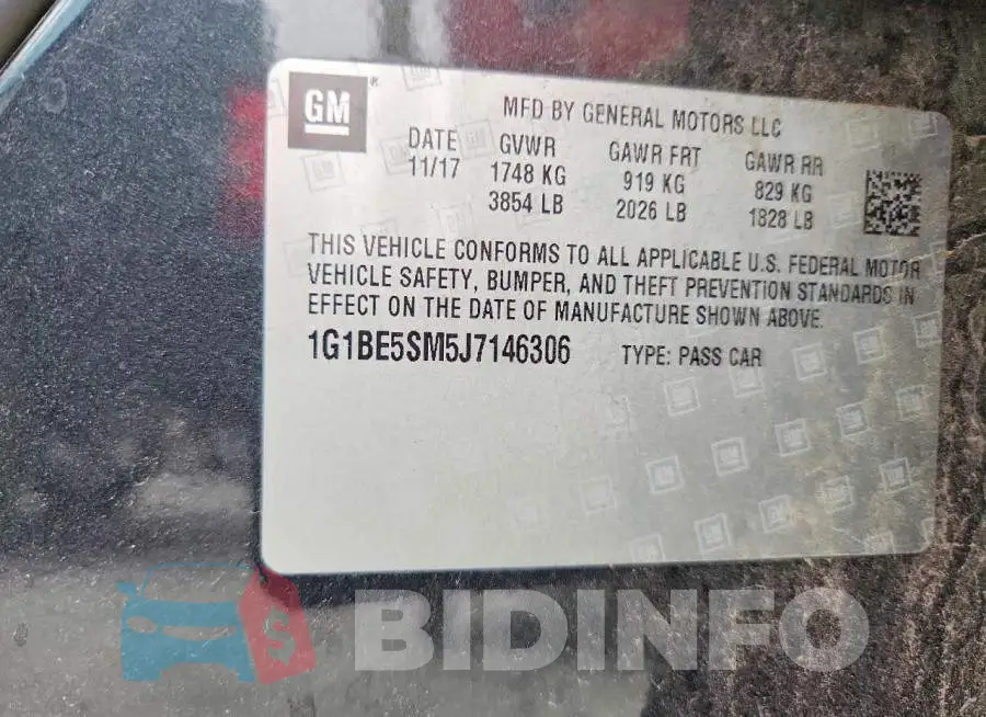1G1BE5SM5J7146306 Photo# 13