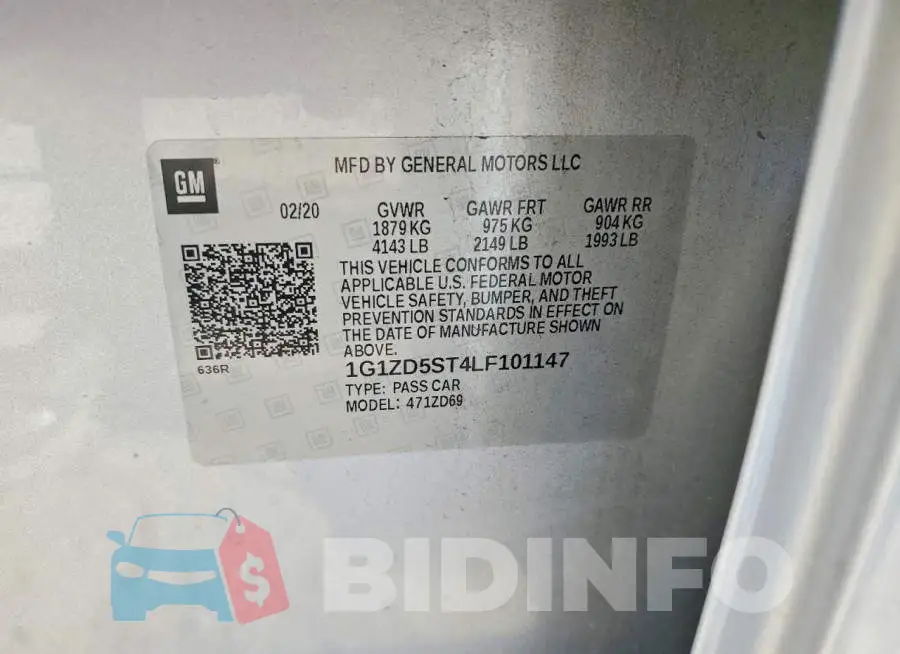 1G1ZD5ST4LF101147 Photo# 13