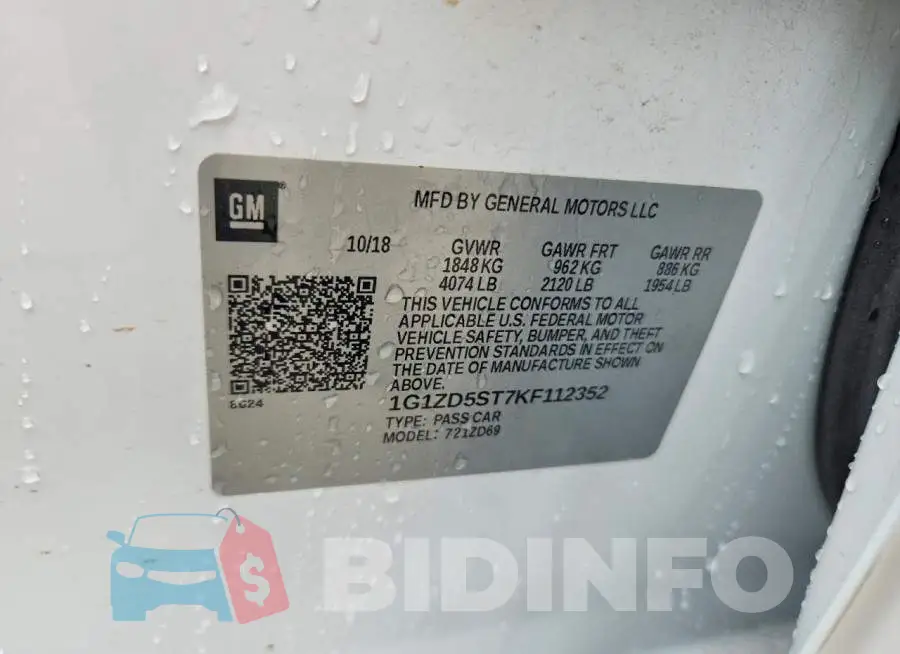 1G1ZD5ST7KF112352 Photo# 12