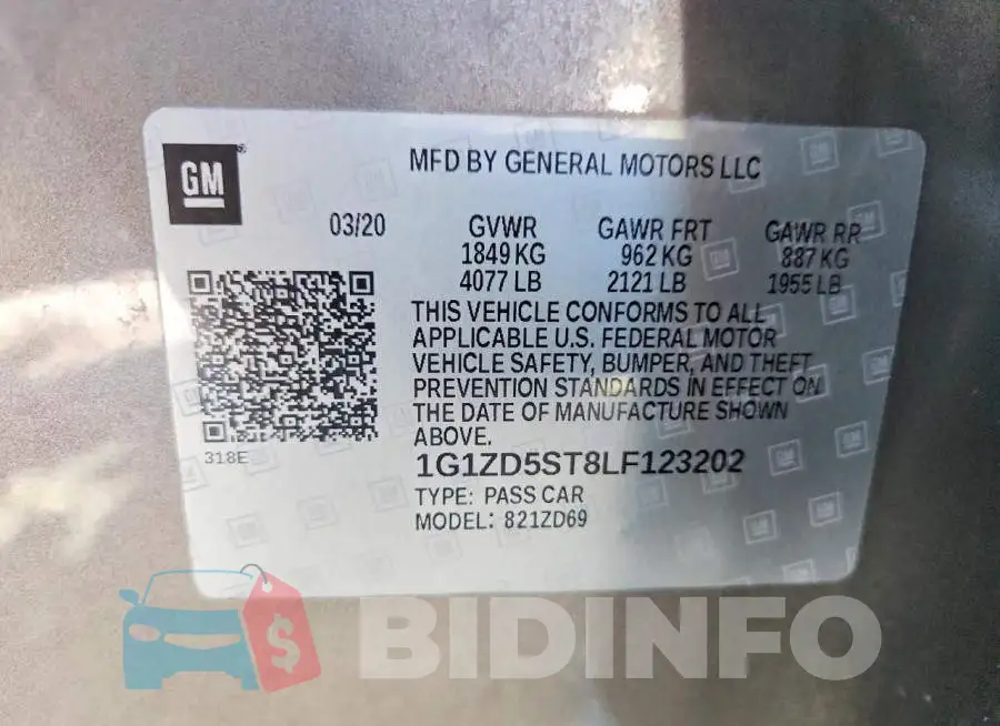 1G1ZD5ST8LF123202 Photo# 12