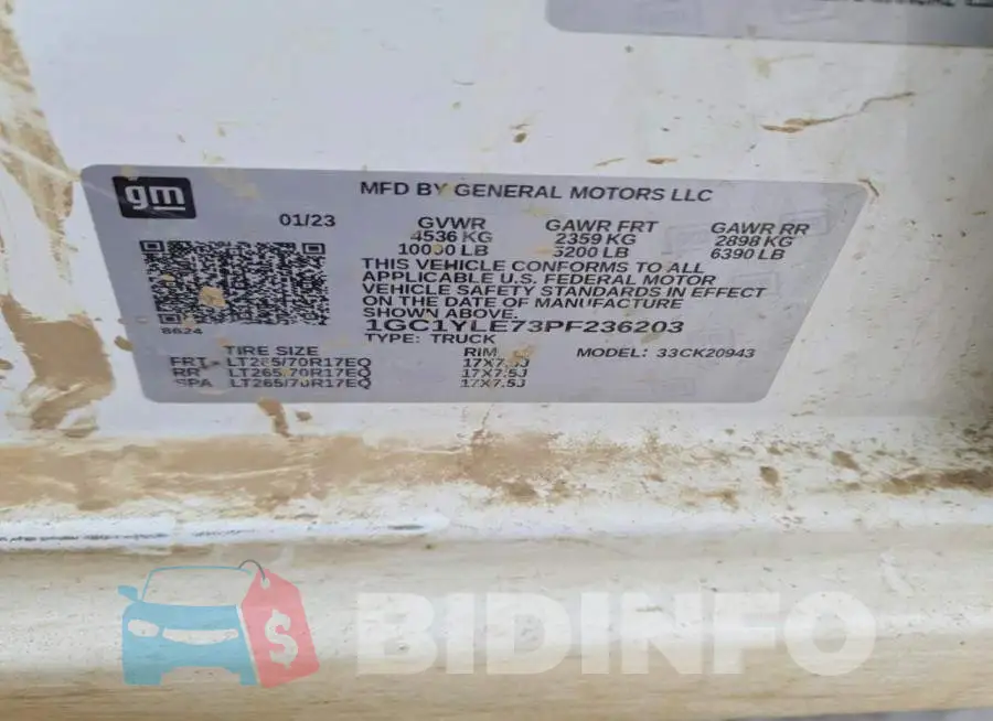 1GC1YLE73PF236203 Photo# 13