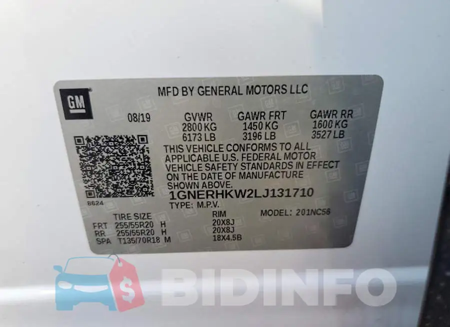 1GNERHKW2LJ131710 Photo# 13