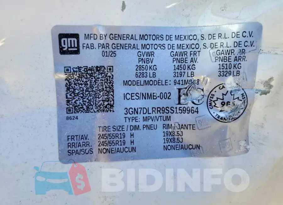 3GN7DLRR9SS159964 Photo# 14