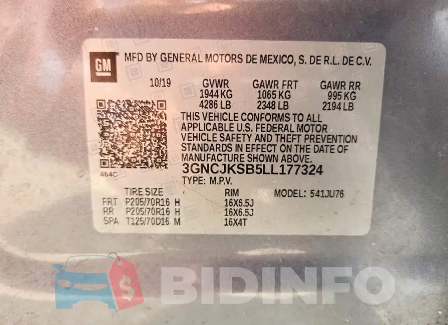 3GNCJKSB5LL177324 Photo# 12