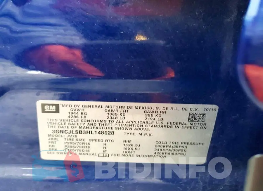 3GNCJLSB3HL148028 Photo# 13