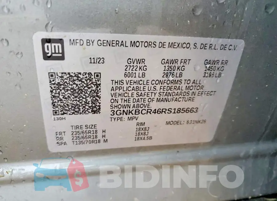 3GNKBCR46RS185663 Photo# 14