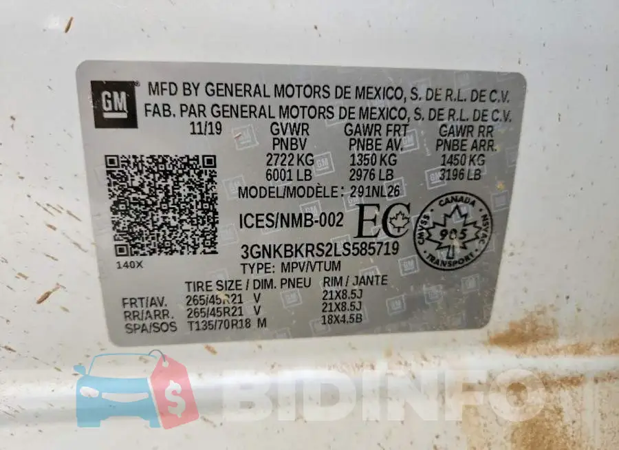 3GNKBKRS2LS585719 Photo# 13