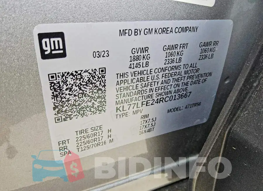 KL77LFE24RC013667 Photo# 12